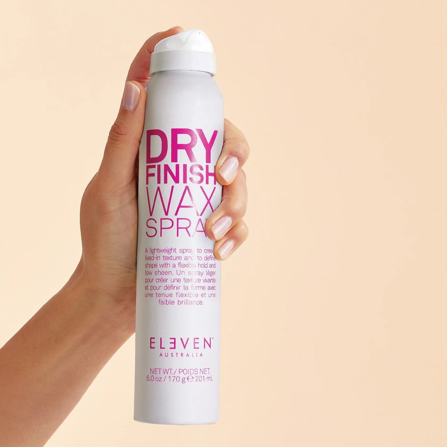 Dry finish wax spray